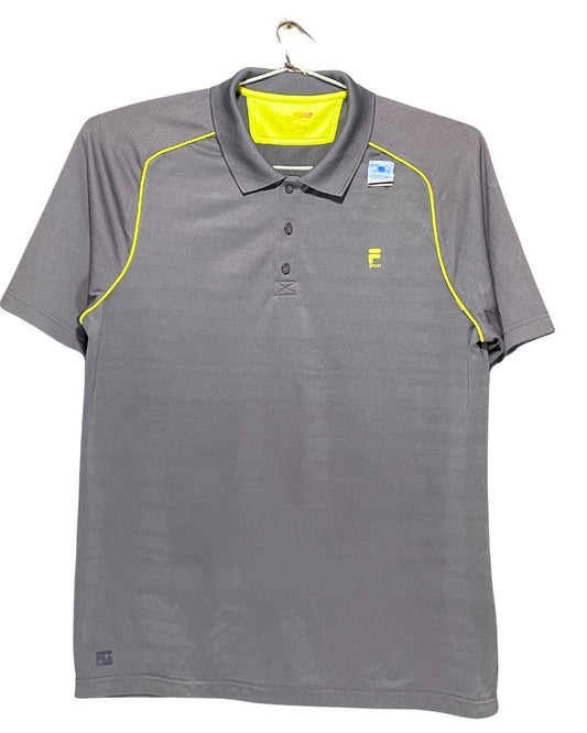 Fila Gray Sport Polo T Shirt For Men L | ThriftHub.pk