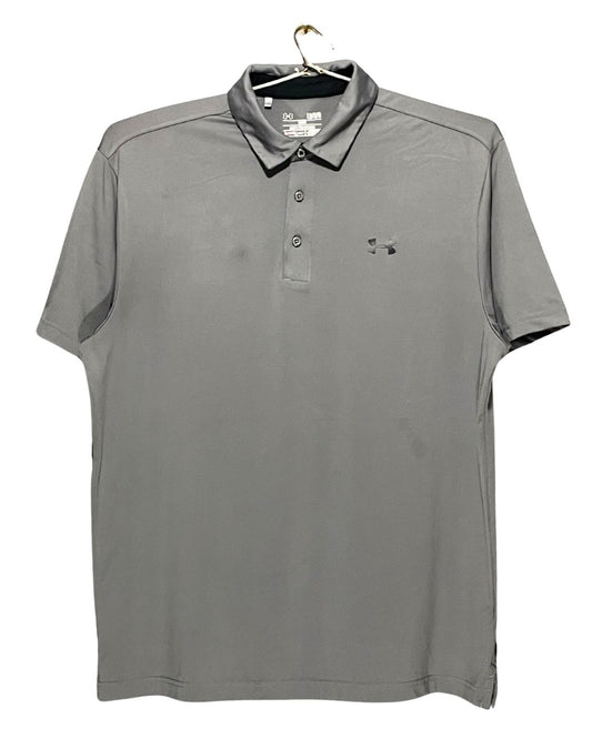 Under Armour Gray Sport Polo T Shirt For Men L | ThriftHub.pk