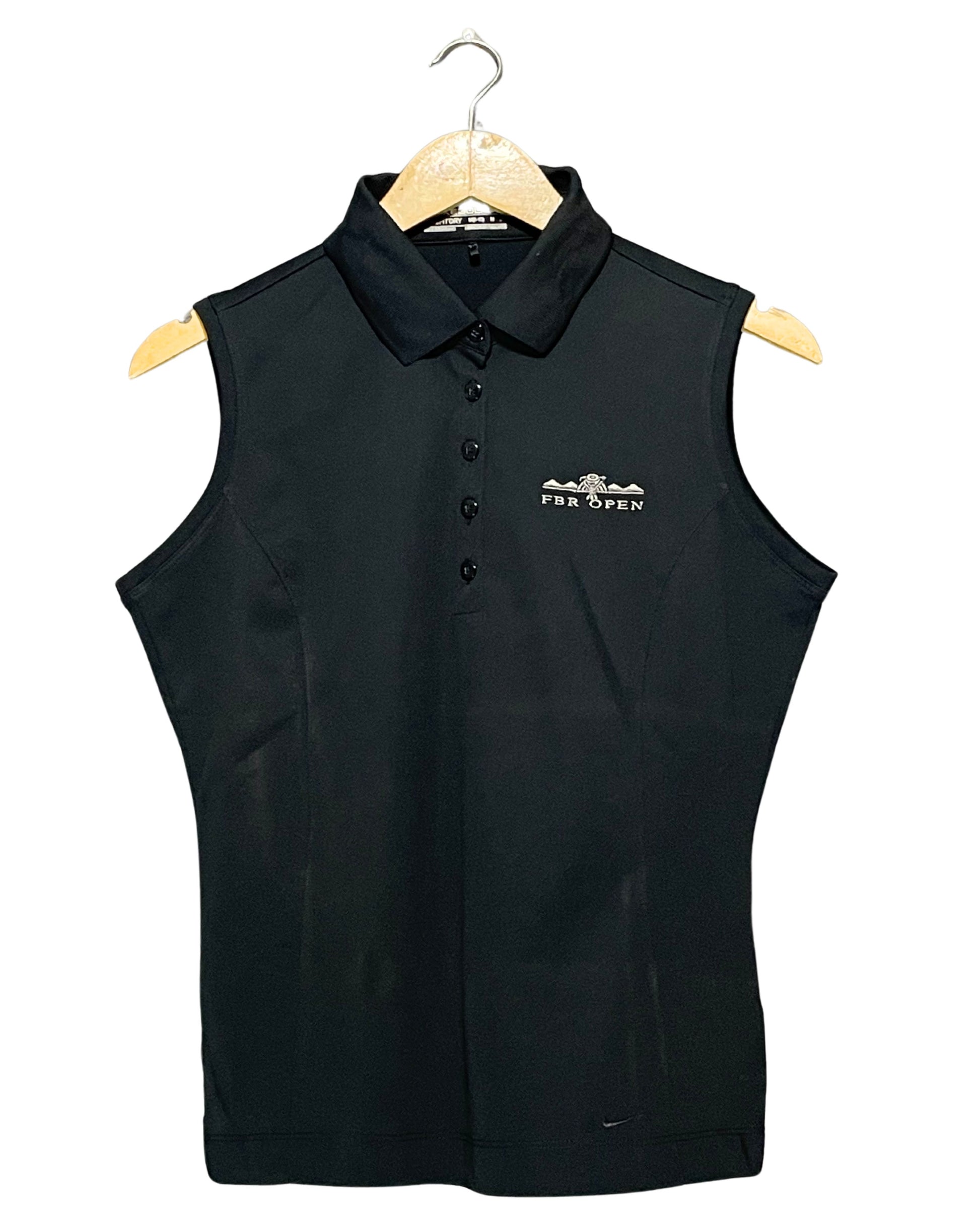 Nike Black Sport Polo Sandow T Shirt For Women M | ThriftHub.pk