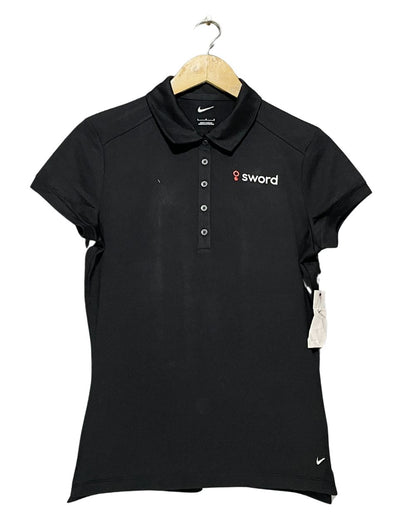 Nike Black Sport Polo T Shirt For Women L | ThriftHub.pk