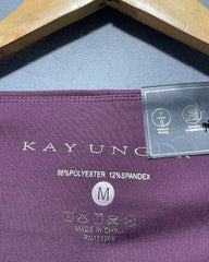 Kay Unger Purple Sport Gym Tights For Women M | ThriftHub.pk