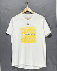 Adidas White Sport T Shirt  For Men M