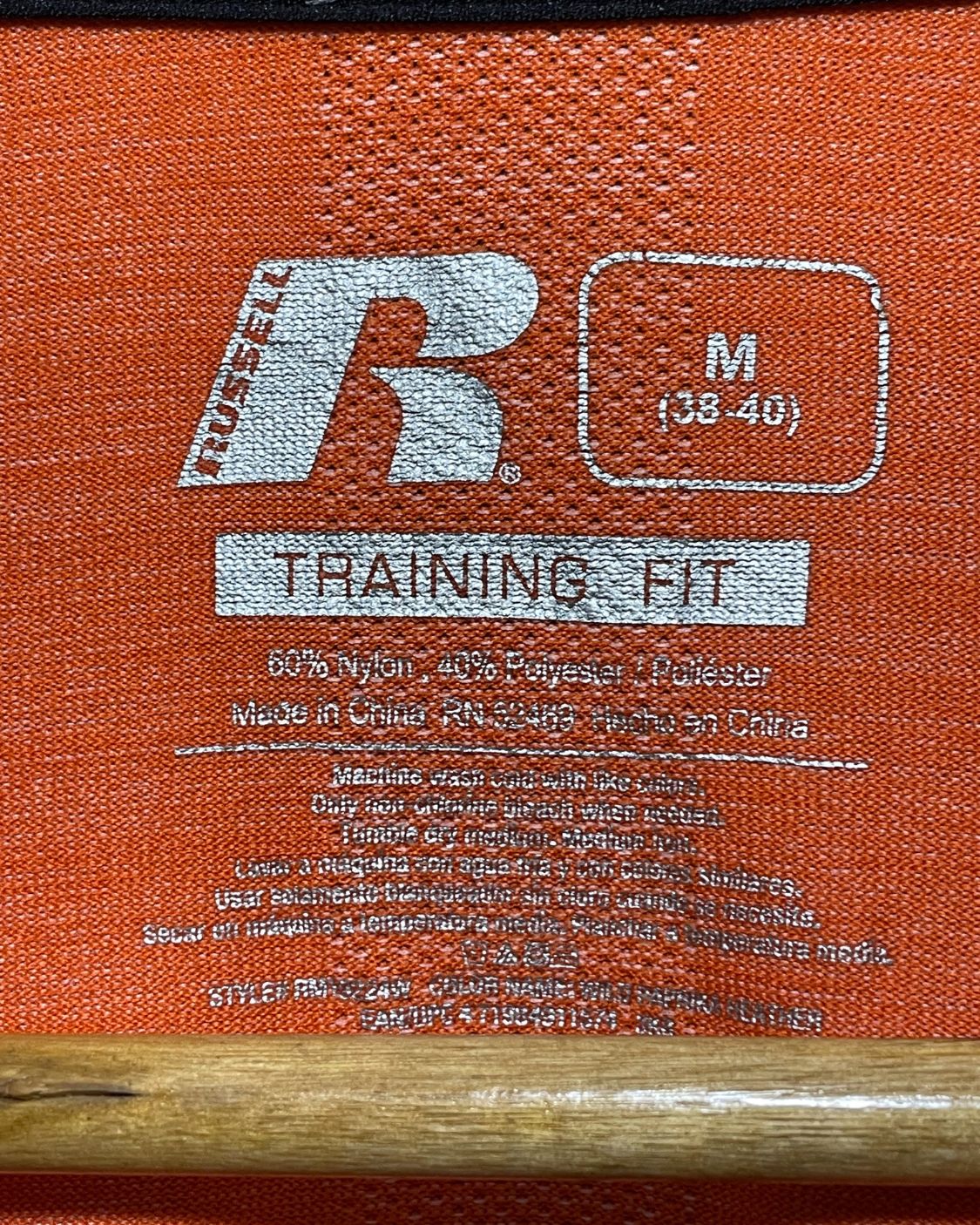 Russell Orange Sport T Shirt  For Men M