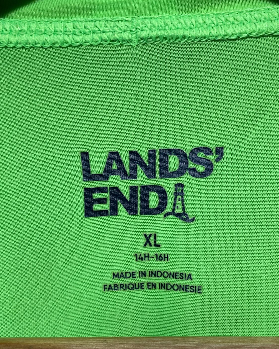 Land's End Green Sport T Shirt  For Men L