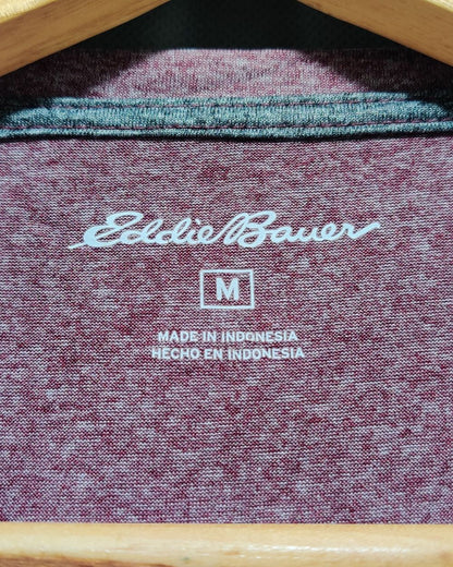 Eddie Bauer Maroon Sport T Shirt  For Men M