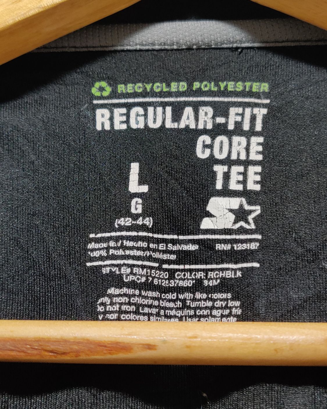 Starter Black Sport T Shirt  For Men L