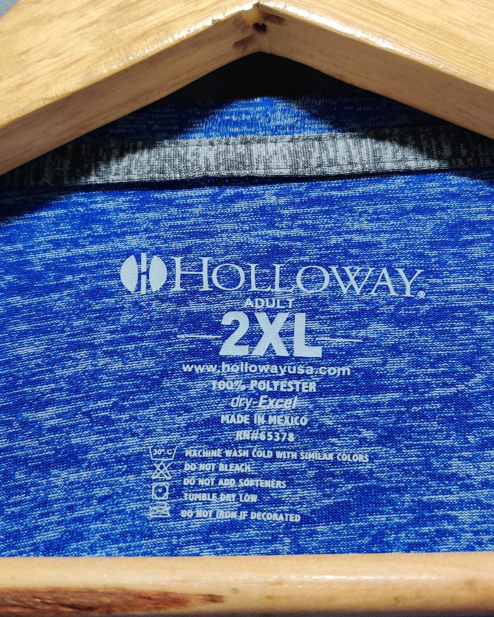 Holloway Blue Sport T Shirt  For Men XXL