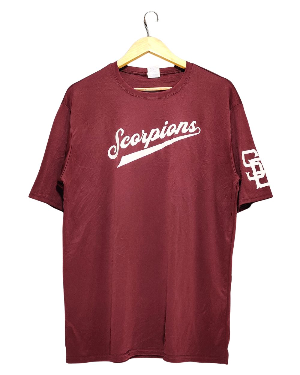 Port & Company Maroon Sport T Shirt  For Men L