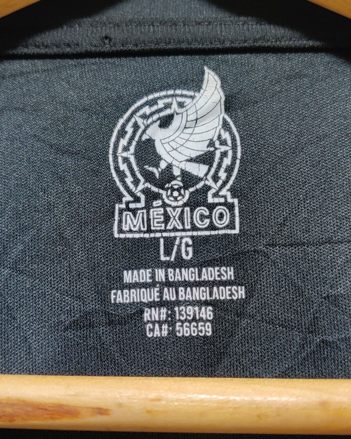 Mexico Black Sport T Shirt  For Men L