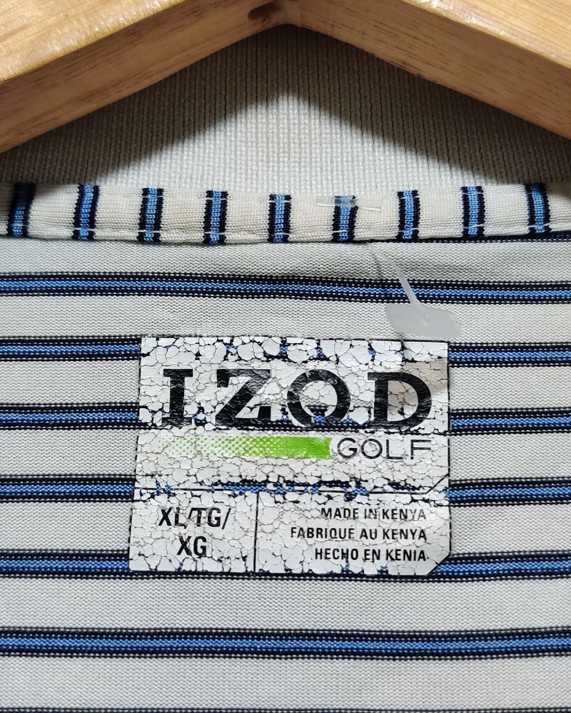 Izod Blue Sport Polo T Shirt  For Men XL