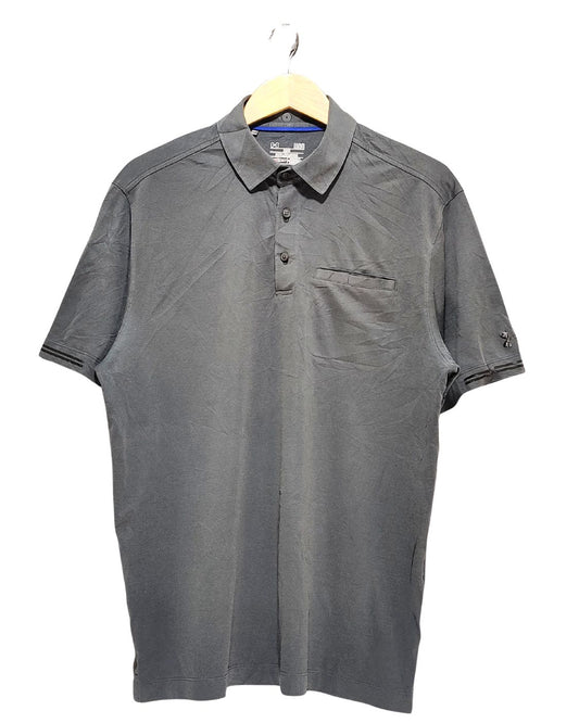 Under Armour Gray Sport Polo T Shirt  For Men L