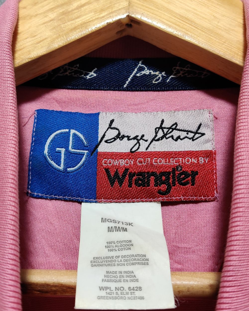 Wrangler Pink Sport Polo T Shirt  For Men M