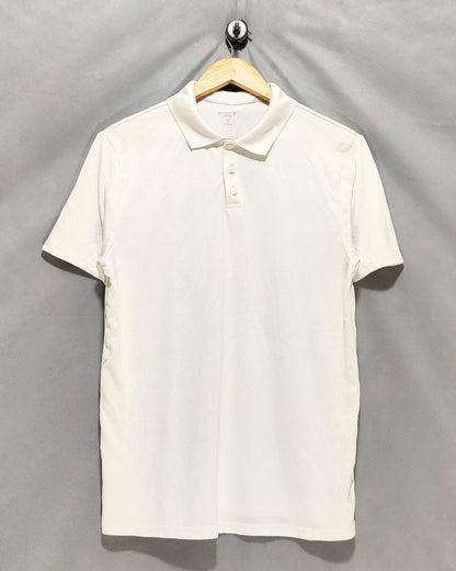 Old Navy White Sport Polo T Shirt  For Men M