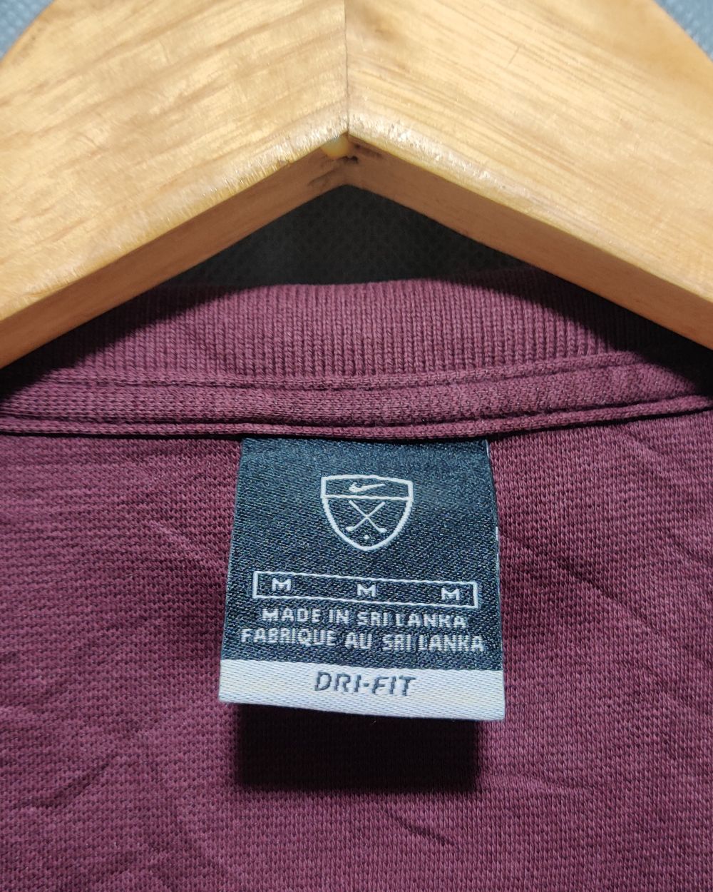 Nike Maroon Sport Polo T Shirt  For Men M