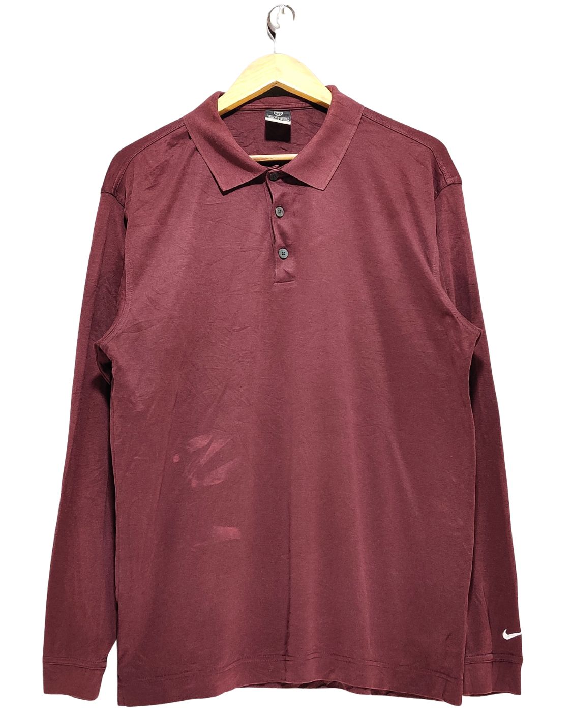 Nike Maroon Sport Polo T Shirt  For Men M