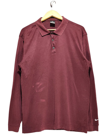 Nike Maroon Sport Polo T Shirt  For Men M