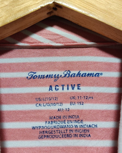 Tommy Bahama Pink Sport Polo T Shirt  For Boy 12 Years