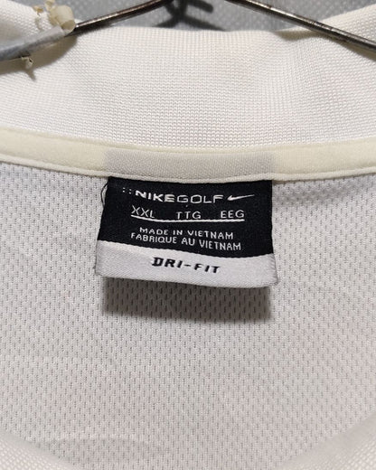 Nike White Sport Polo T Shirt  For Men XXL