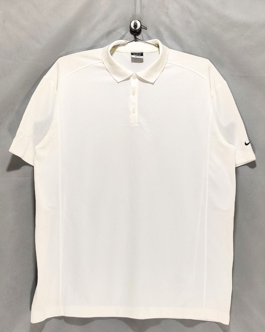 Nike White Sport Polo T Shirt  For Men XXL