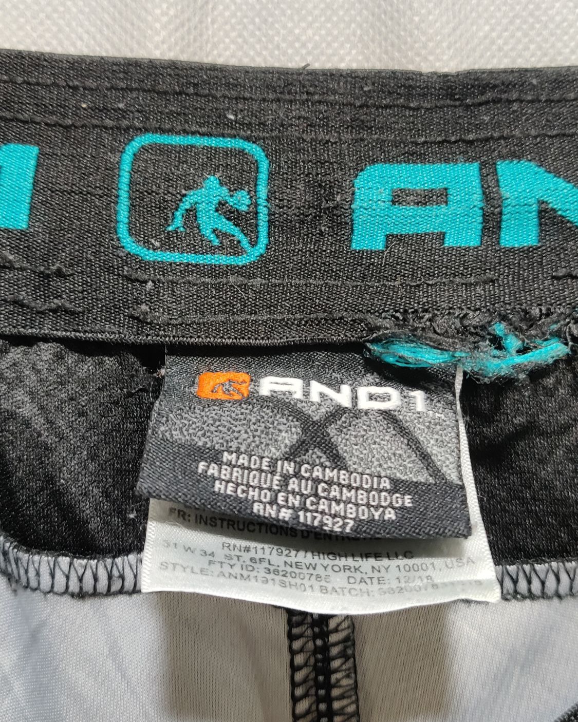 AND1 Black Sport Short For Men Medium