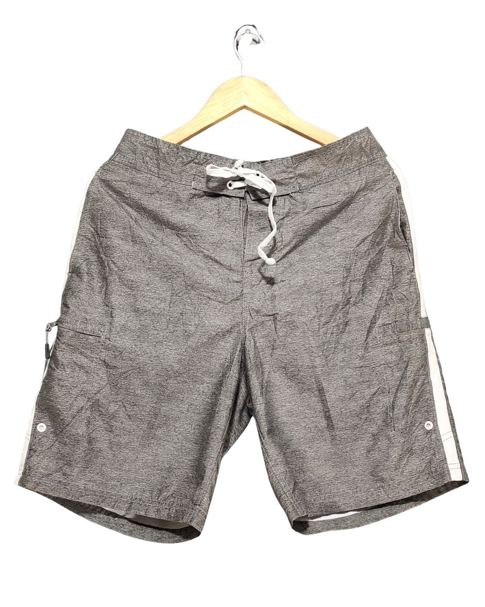 Wave Zone Gray Parachute Short For Men L