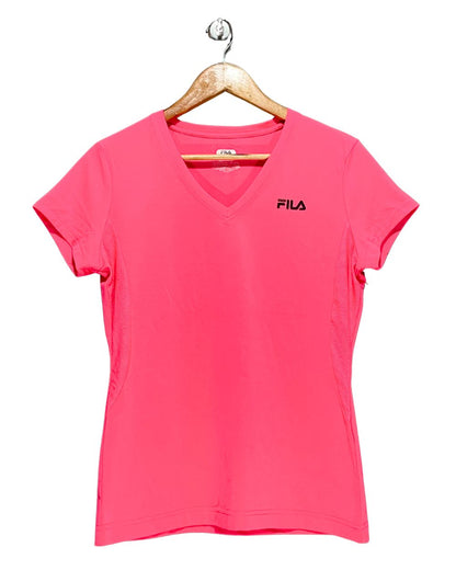 Fila Pink Sport T Shirt For Women M