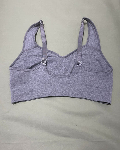 Puma Gray Sport Bra For Women Large