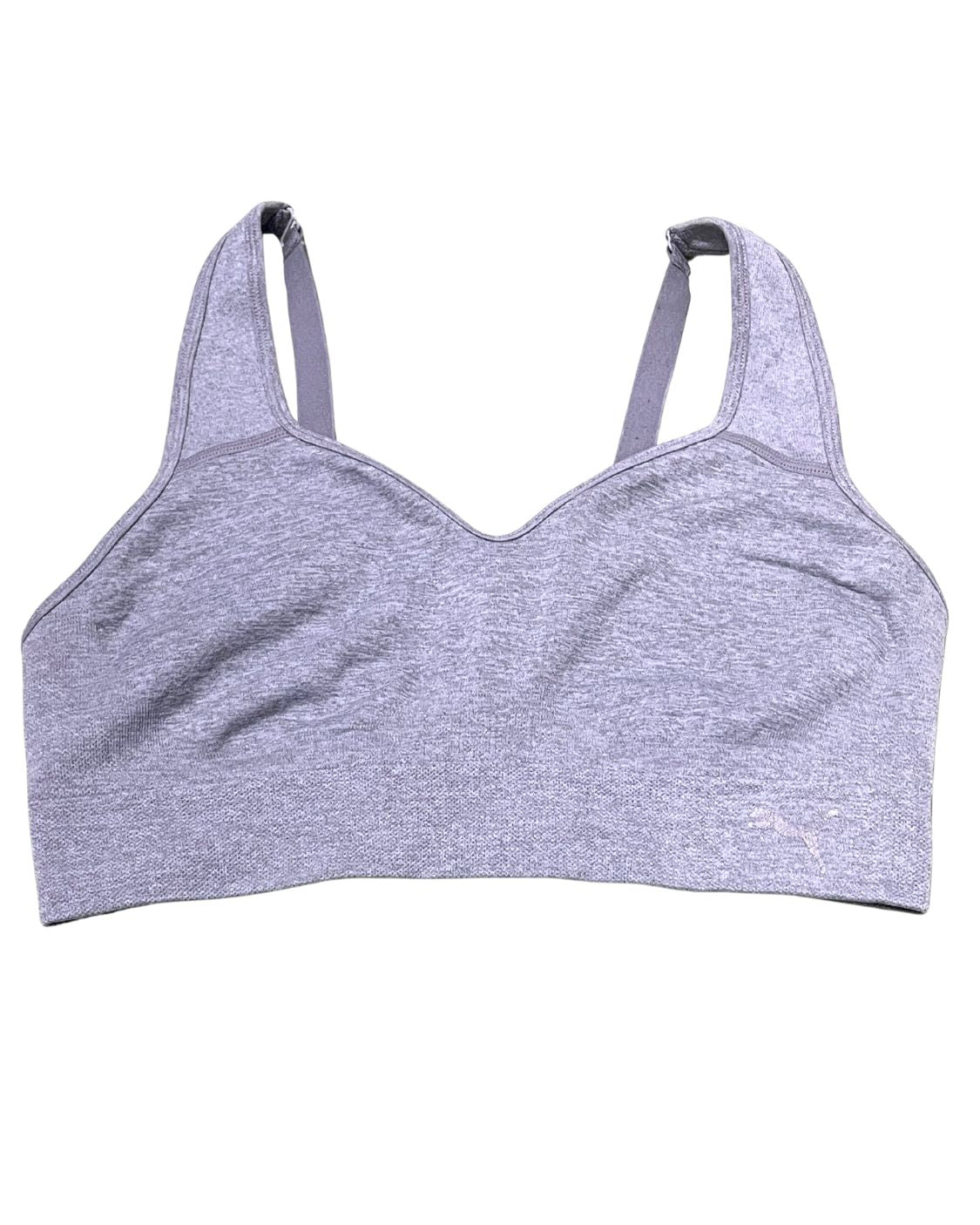 Puma Gray Sport Bra For Women Large