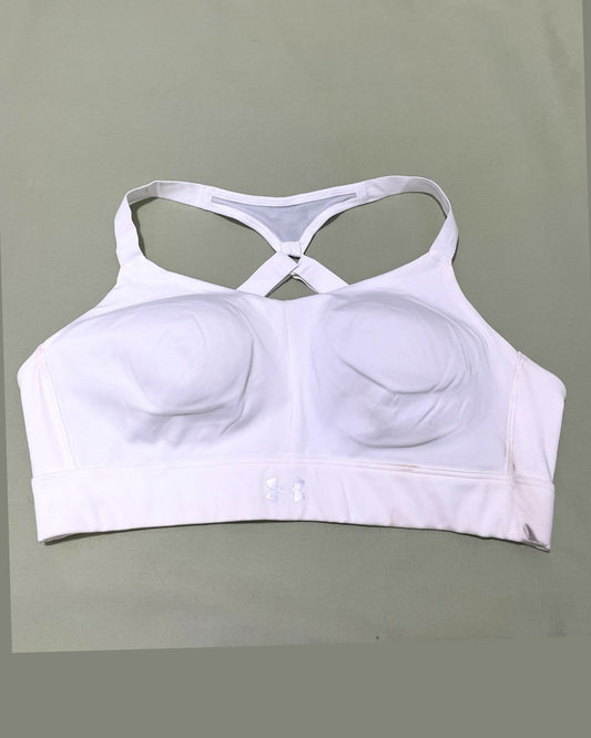 Under Armour White Sport Bra For Women M