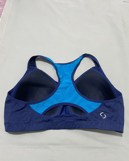 Thrift Hub Blue Sport Bra For Women Large