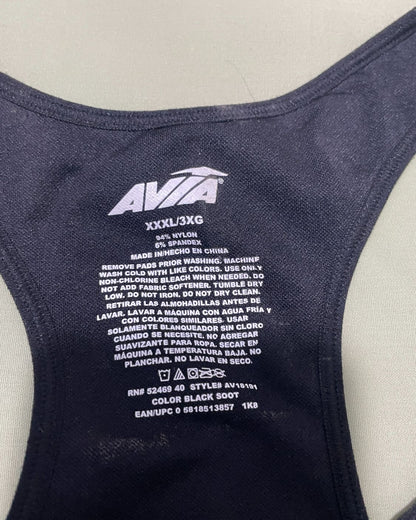 Avia Black Sport Bra For Women 3XL