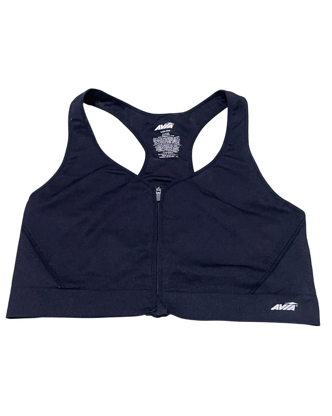 Avia Black Sport Bra For Women 3XL