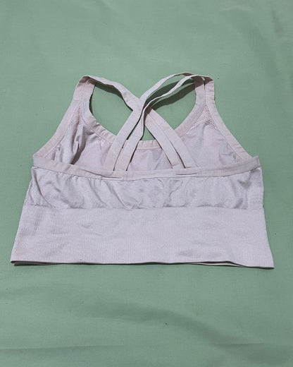 Reebok Pink Sport Bra For Women Large