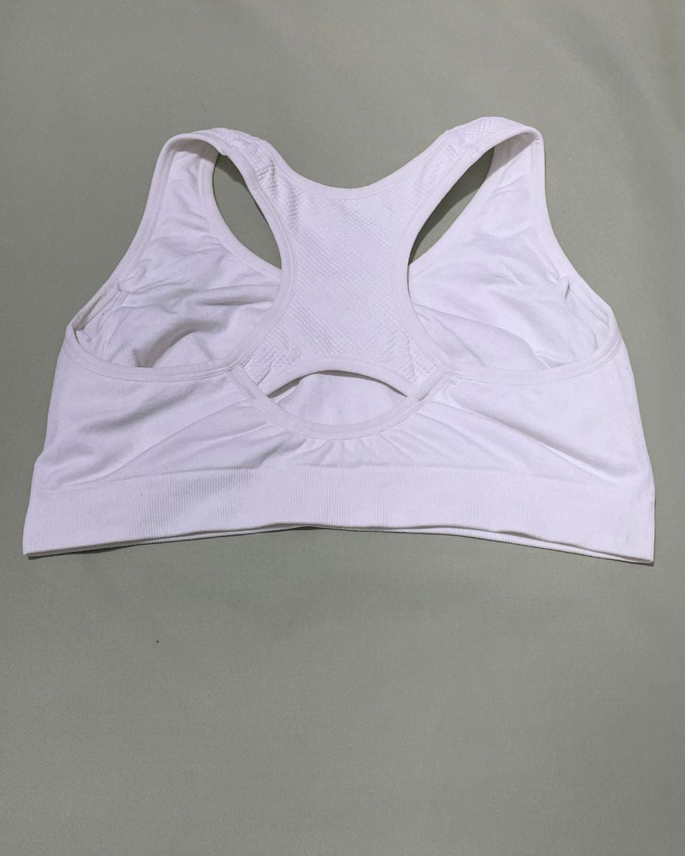 Thrift Hub White Sport Bra For Women Large