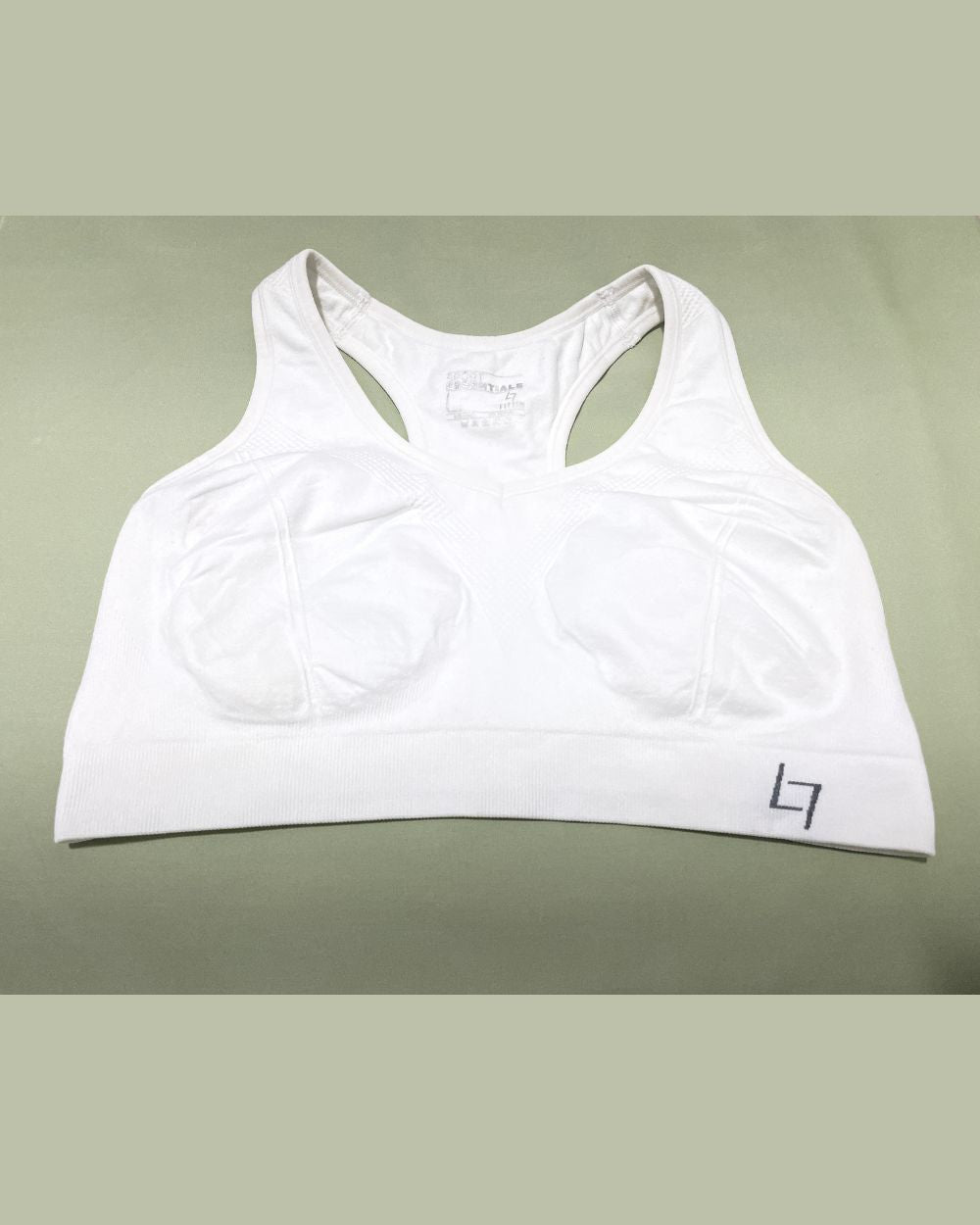 Thrift Hub White Sport Bra For Women Large