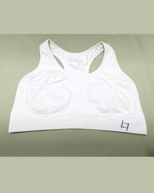 Thrift Hub White Sport Bra For Women Large