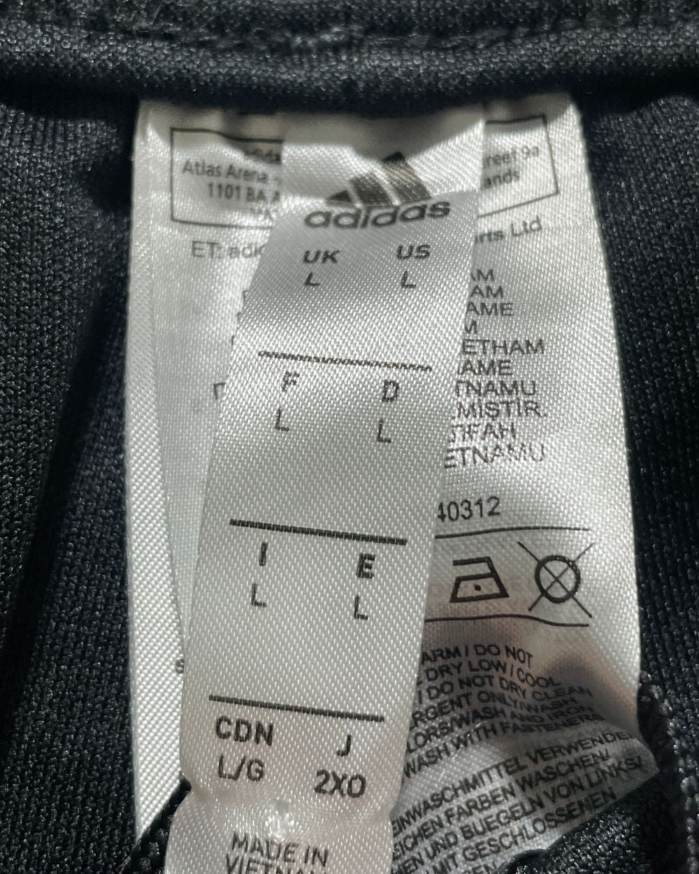 Adidas Black Sport Trouser For Men Large