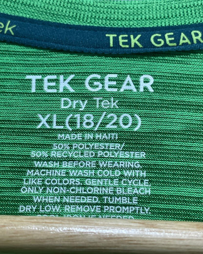 Tek Gear Green Sport T Shirt  For Men S