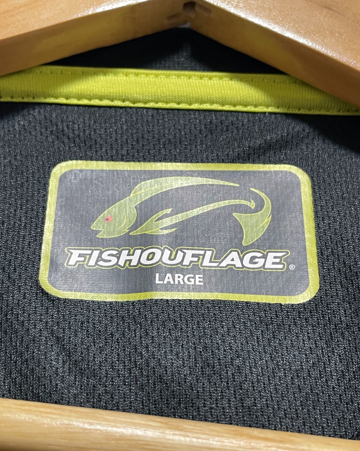 Fishouflage Black Sport T Shirt  For Men L