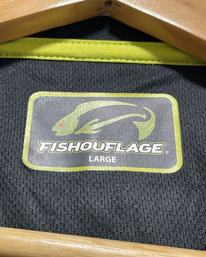 Fishouflage Black Sport T Shirt  For Men L