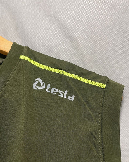 Tesla Green Sport Vest T Shirt For Men M