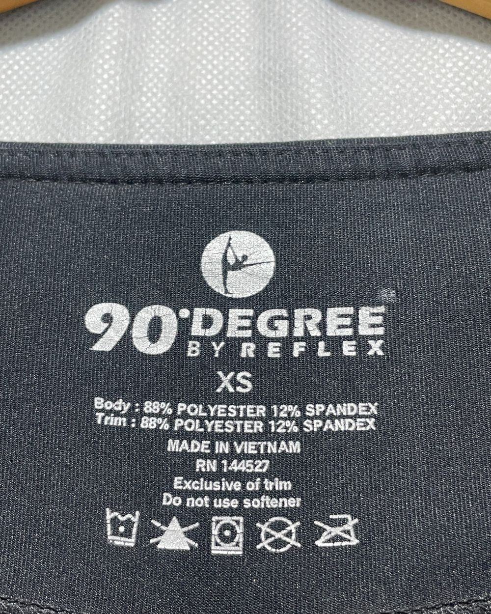 90 Degree Black Sport Gym Tights For Women XS