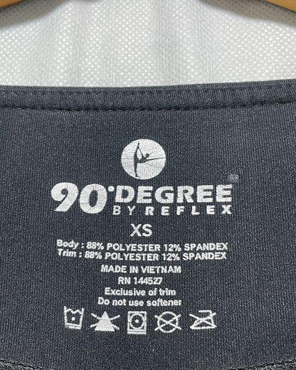 90 Degree Black Sport Gym Tights For Women XS