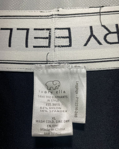 Ivory Ella Black Sport Gym Tights For Women XL