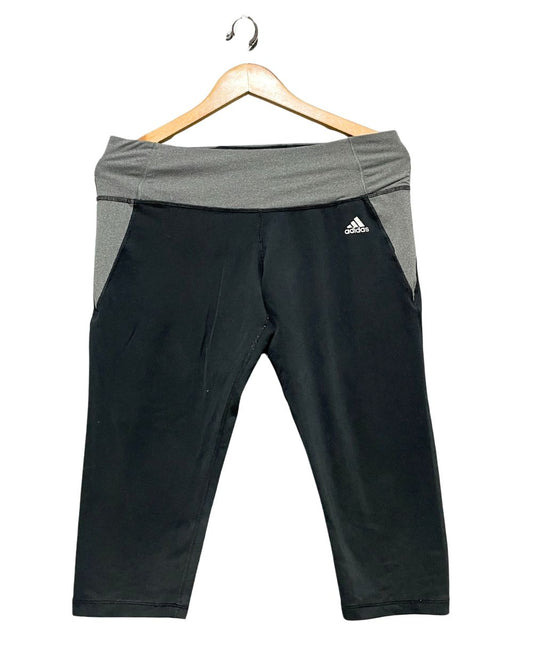 Adidas Black Sport Gym Tights For Women L