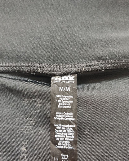 RBX Black Sport Gym Tights For Women M