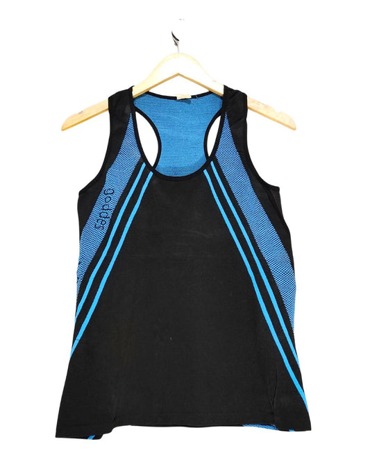 Goddes Black Sport Vest T Shirt For Women M