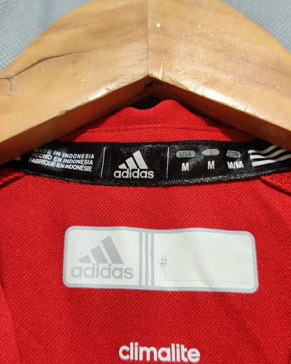 Adidas Red Sport Polo T Shirt For Women M