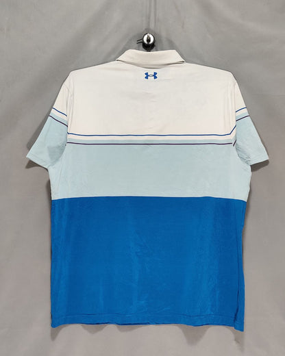 Under Armour White Sport Polo T Shirt  For Men XXL