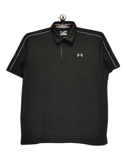 Under Armour Black Sport Polo T Shirt  For Men X Large